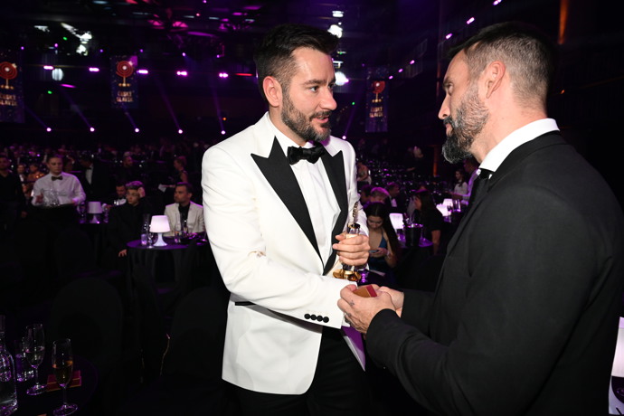 Noid a Marek Ztracený si gratulovali ke svým Slavíkům v roce 2024.