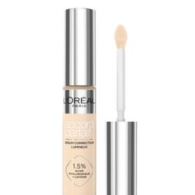 Korektor s ultralehkým, ale velmi účinným složením. Obsahuje kyselinu hyaluronovou a kofein, který napomáhá k rozjasnění očního okolí. Praktický je i zúžený aplikátor usnadňující nanášení. Hydratační korektor, True Match, L'Oreál Paris, 279 Kč