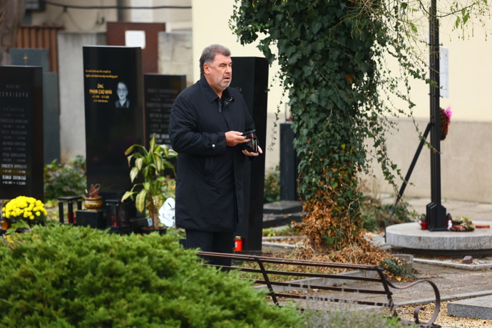 Podnikatel a politik Martin Nejedlý dorazil na pohřeb Marie Benešové.