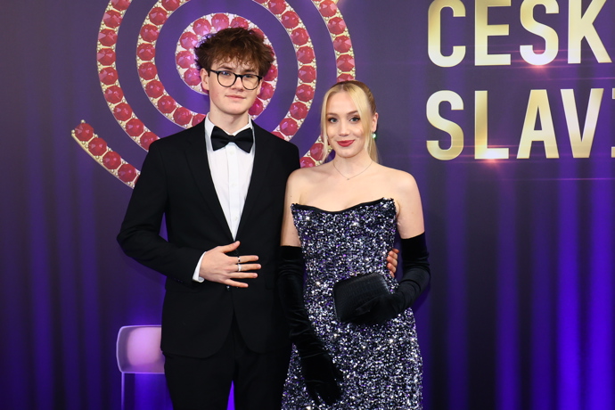 Anna Kadeřávková si nenechala ujít předávání cen Český slavík.