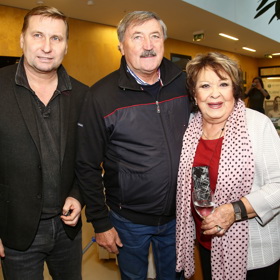 Horst Siegl s Antonínem Panenkou a Jiřinou Bohdalovou.