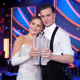 Oskar Hes se svou tanečnicí Kateřinou Bartuněk Hrstkovou.