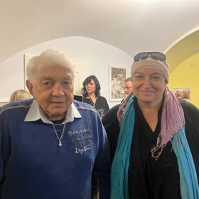 Jiří Krampol s kamarádkou Beatrice Albrecht.