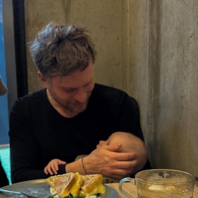 Tomáš Zástěra se synem.