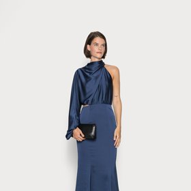 Večerní šaty s asymetrickým prvkem a vlečkou, Jarlo, 4 110 Kč