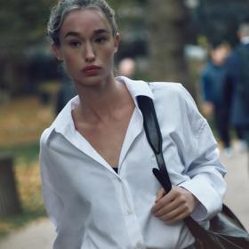 Košile oxfordského střihu s jednoduchou lištou s rozhalenkou, Zara, 649 Kč