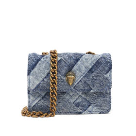 Sešívaná džínová kabelka s řetízkem, Kurt Geiger, 2 290 Kč
