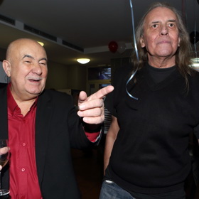 Petr Hannig a slavný bubeník Víťa Vávra.