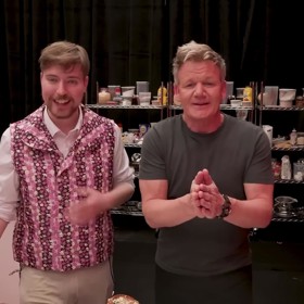 YouTuber MrBeast a Gordon Ramsay.