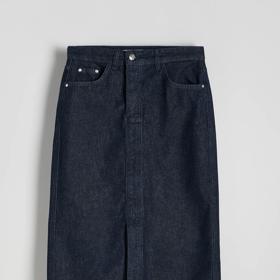 Pouzdrová sukně z tmavé džínoviny, Reserved, 399 Kč