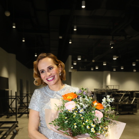 Monika Absolonová byla samý úsměv.