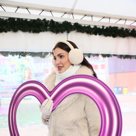 Karolína Kopíncová na valentýnské akci. 