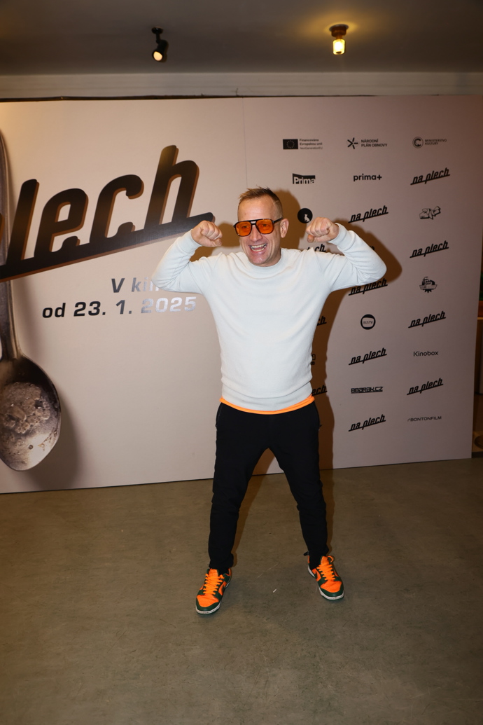 Martin Kocián na premiéře Na plech. 