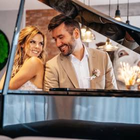 Zpěvák Marek Ztracený se svou manželkou Marcelou.