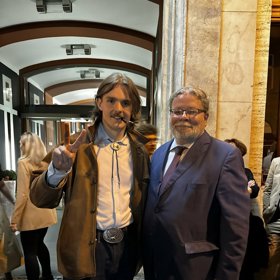 Štěpán Strnad s Alexandrem Vondrou.