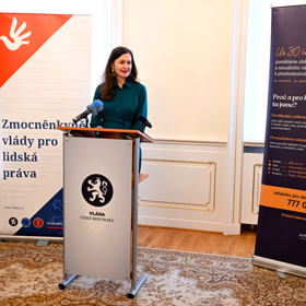 Zmocněnkyně vlády pro lidská práva Klára Šimáčková Laurenčíková.