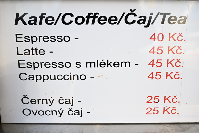 Ceny za občerstvení.