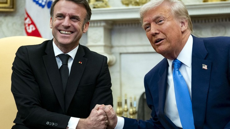 Schůzka Emmanuela Macrona a Donalda Trumpa ve Washingtonu.