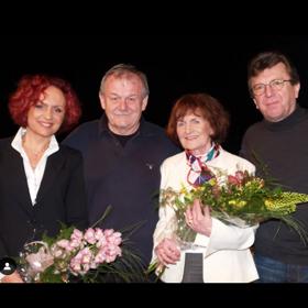 Petra Janů s Karlem Šípem a s Michalem Prostějovským.