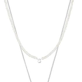 Víceřadý náhrdelník ze stříbra a umělých perel, Tous, 4 599 Kč