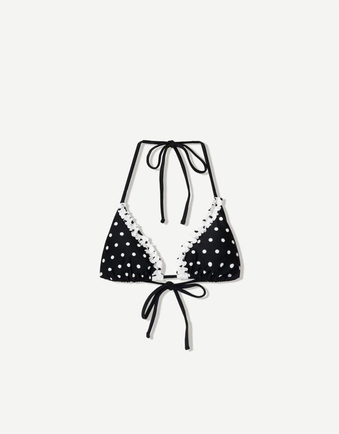 Bikinový top s puntíky, Bershka,     
449 Kč