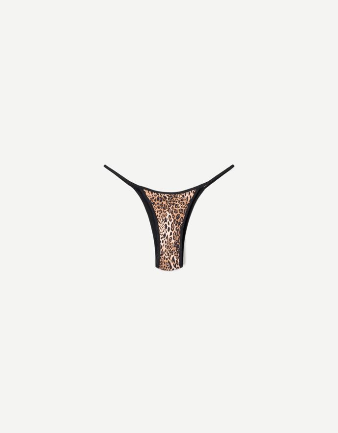 Oboustranné bikinové kalhotky se zvířecím potiskem, Bershka, 399 Kč