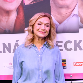 Jana Paulová na tiskové konferenci Divadla Kalich. 