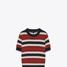 Úpletový top s proužky, Zara, 649 Kč