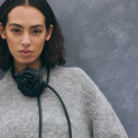 Kožený opasek s květinou, Reserved, 799 Kč