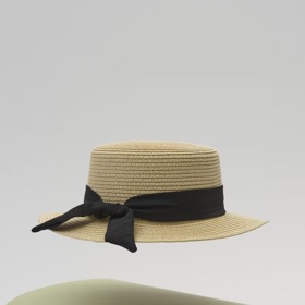 Pletený slaměný klobouk zdobený stuhou, Sinsay, 159 Kč