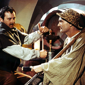 Jiří Sovák v roli chudého havíře a a Václav Lohniský jako Smrť vytvořili v pohádce Dařbuján a Pandrhola (1959) jednu z nejpamátnějších českých filmových dvojic.