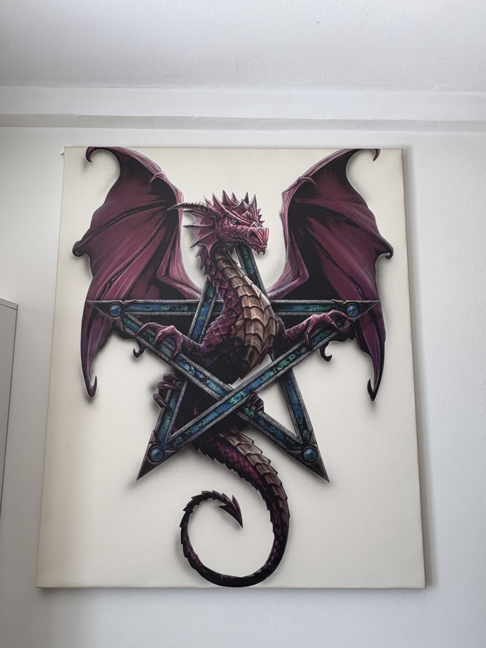 Sprejovaný obraz, dárek pro přítele Prince k narozeninám.