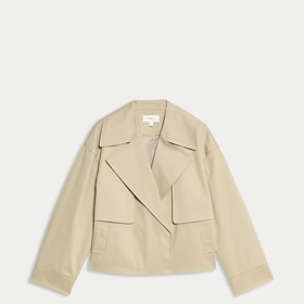 Krátký trenčkot s vysokým podílem bavlny, Marks&Spencer, 1999 Kč