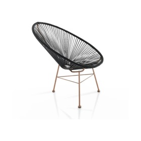 Černé křeslo z umělého ratanu, Tomasucci, 4999 Kč