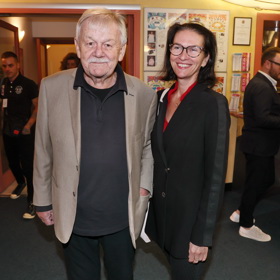 Karel Šíp se svojí druhou manželkou Ivou, která je o 30 let mladší.