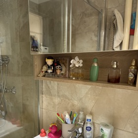 Umývadlo a několik oblíbených parfémů Anety Christovové.