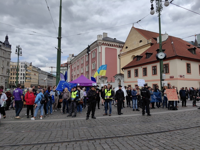 Protide´monstrace na podoporu Ukrajiny.
