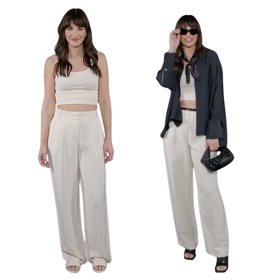 S přidáním černé košile a doplňků jako šátek, kabelka, sluneční brýle a podpatky vytvoříte elegantní styling. 