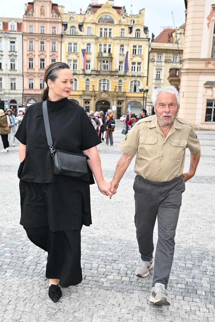 Fotograf Jan Saudek se svou milovanou Pavlínkou.