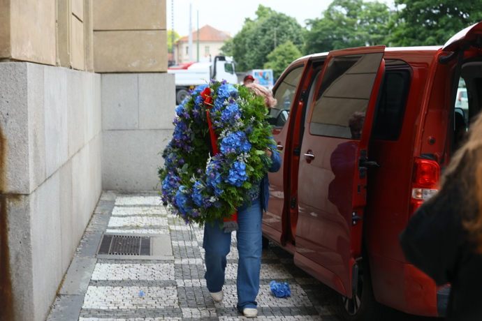 Poslední rozloučení s Jiřím Bartoškou v Rudolfinu.
