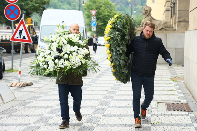 Poslední rozloučení s Jiřím Bartoškou v Rudolfinu.