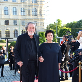 Bolek Polívka s manželkou. 