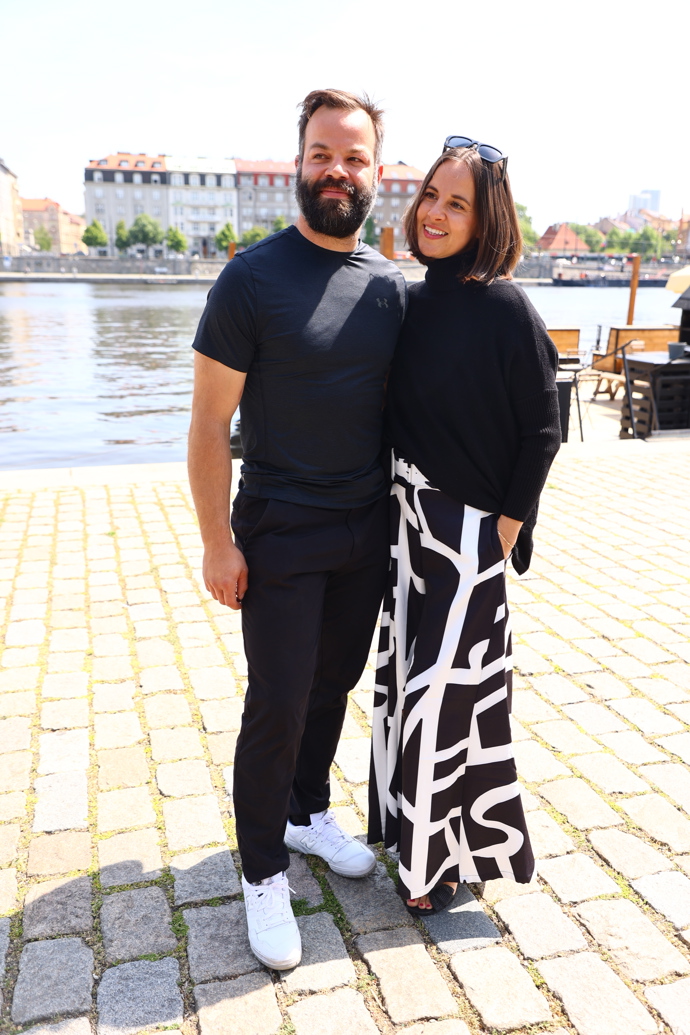 Radko Gudas a Barbora Chrenková na Náplavce.