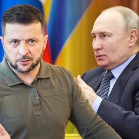 Volodymyr Zelenskyj a Vladimír Putin