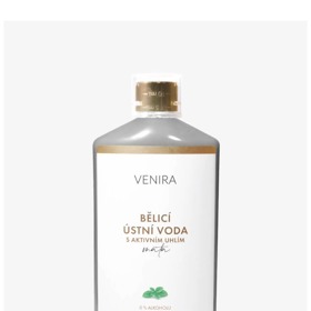 Bělicí ústní voda s aktivním uhlím, VENIRA, 249 Kč