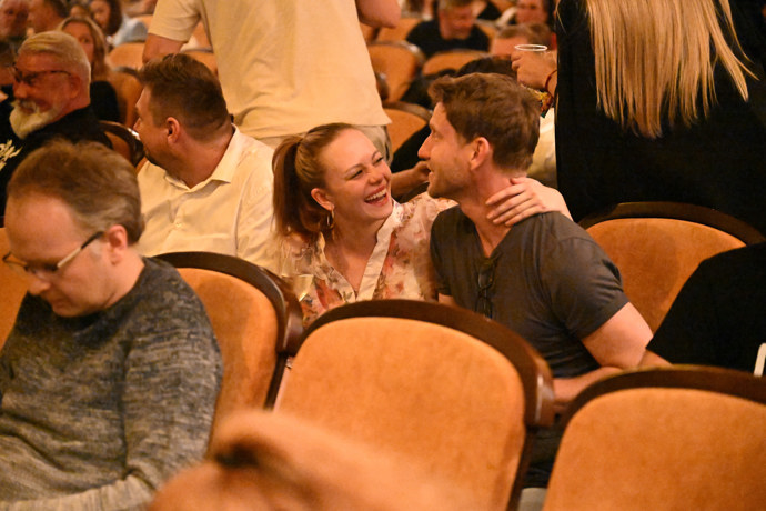 Jaromír Nosek a Iveta Bendlová na premiéře filmu Krtkův svět.