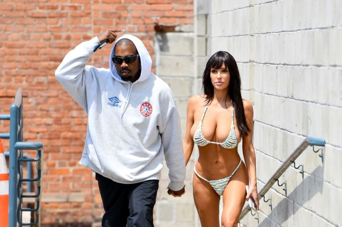 Kanye West se svou současnou partnerkou Biancou. 