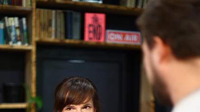 FOTO: Michaela Studená během rozhovoru.