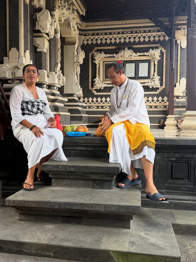 Na Bali Agáta navštívila také očistný rituál u místních mnichů. 