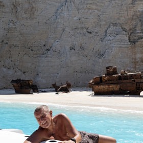Andrej Babiš u moře.